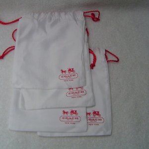 NEW AUTHENTIC COACH 4 WHITE SMALL SATIN COACH BAGS…